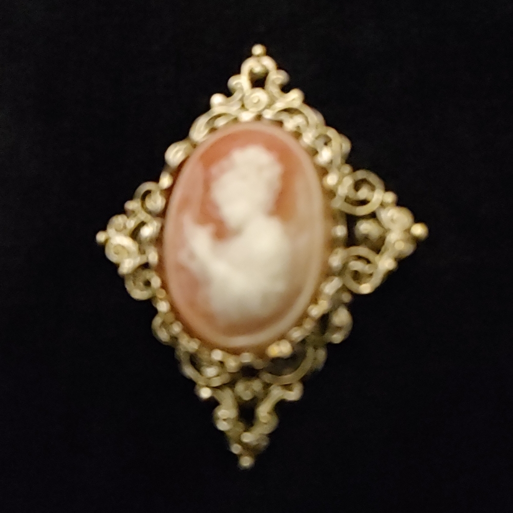 Vtg. Cameo Brooch by Gerry's Creations